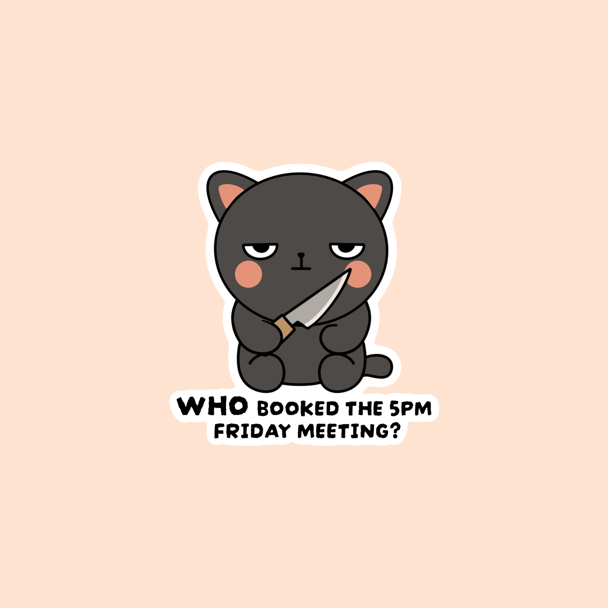The Corporate Zoo Black Cat office sticker