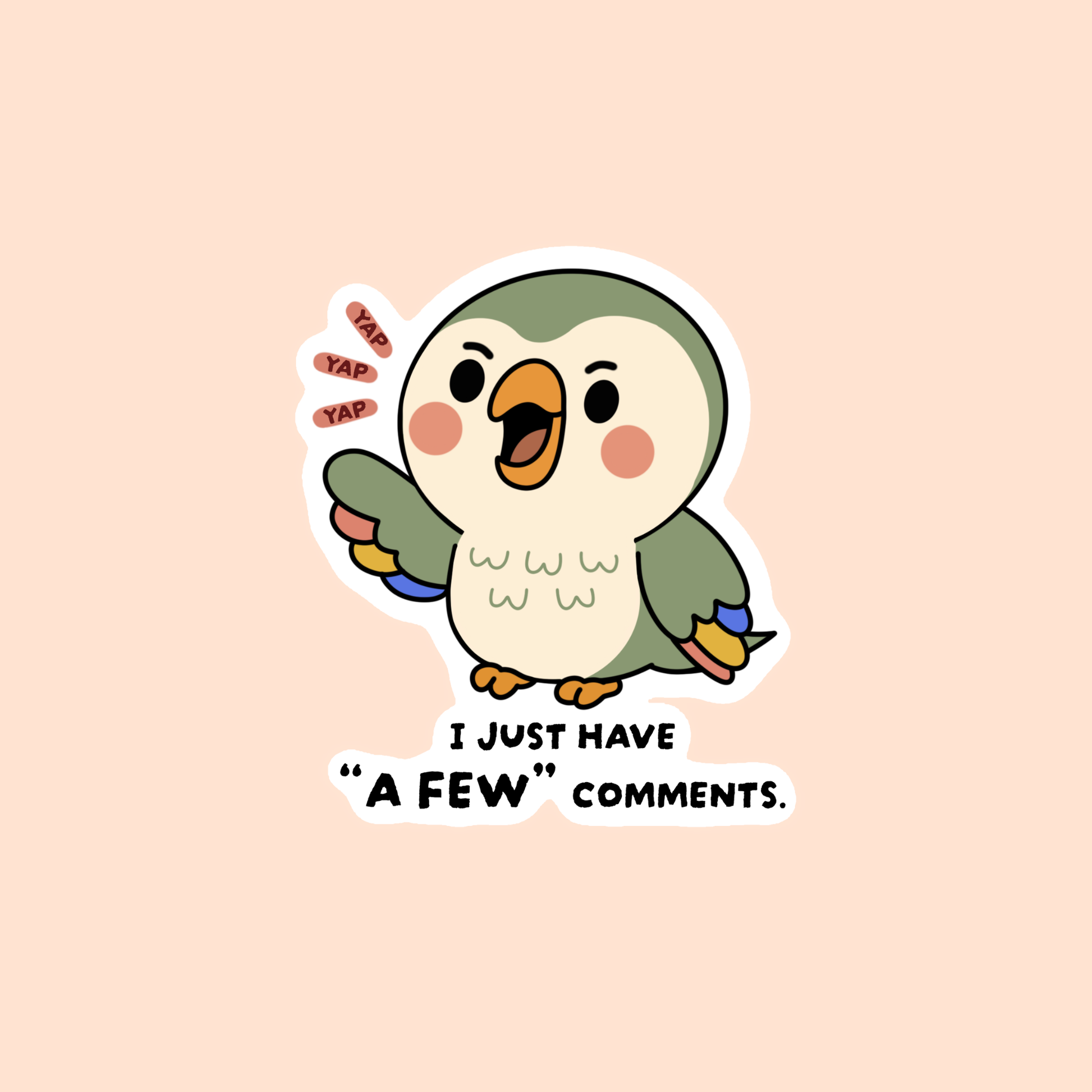 The Corporate Zoo Parrot office sticker