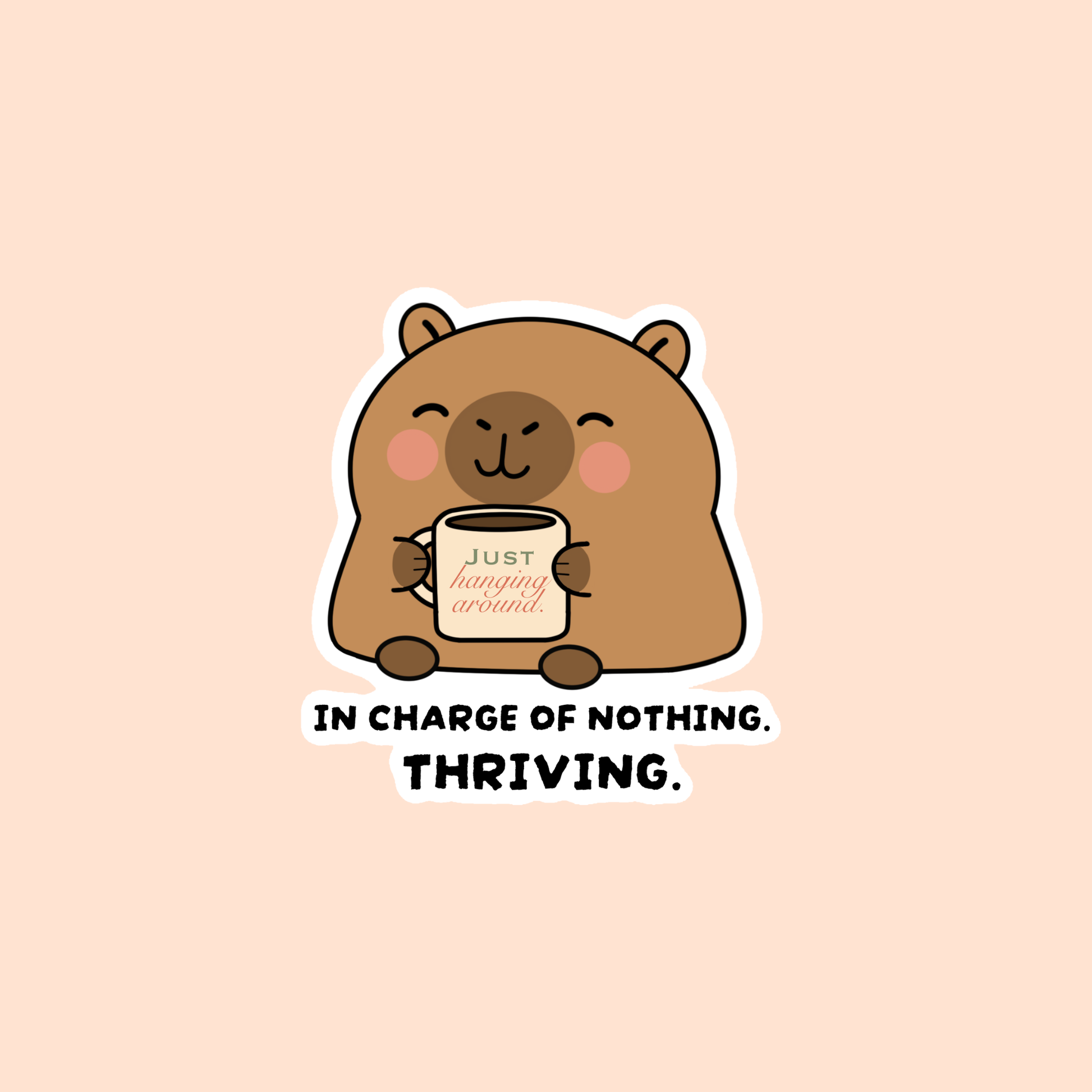 The Corporate Zoo Capybara office sticker