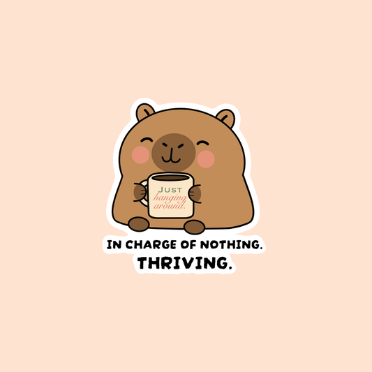 The Corporate Zoo Capybara office sticker