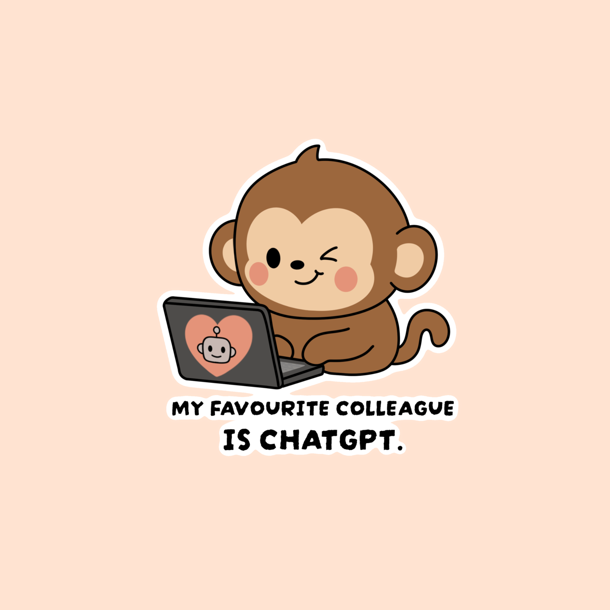 The Corporate Zoo Monkey office sticker