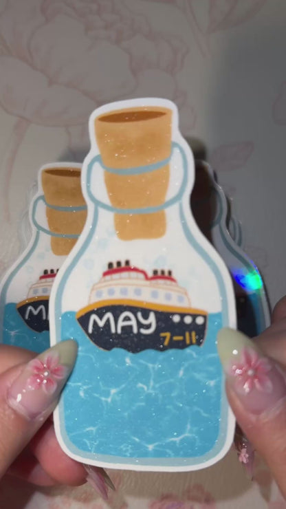 "Cruise in a Bottle" - Customisable Disney Cruise Sticker